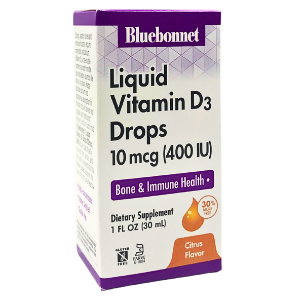 Bluebonnet Liquid Vitamin D3 Drops 10mcg - 400 IU (30ml)