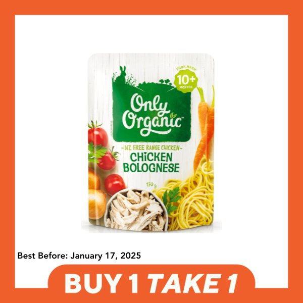 [B1T1]Only Organic Baby Food 10+ months - Chicken Bolognese (170g) - Organics.ph