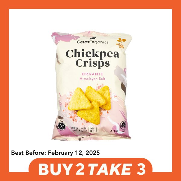 [B2T3] Ceres Organics Chickpea Crisps - Himalayan Salt (100g) - Organics.ph