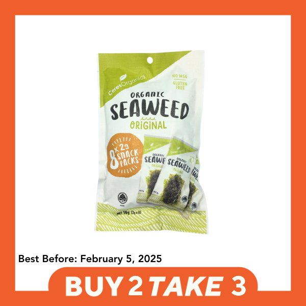 [B2T3] Ceres Organics Seaweed Snack Pack - Original (8 x 2g packs) - Organics.ph