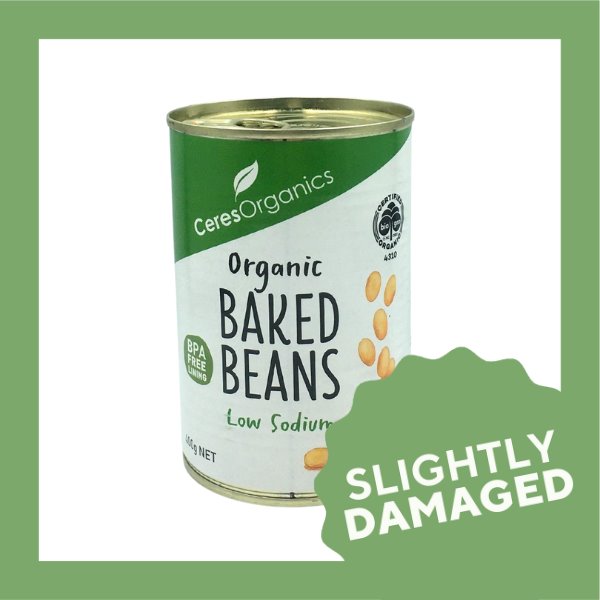 Ceres Organics Baked Beans - Low Sodium (400g) - Slightly Damaged - Organics.ph