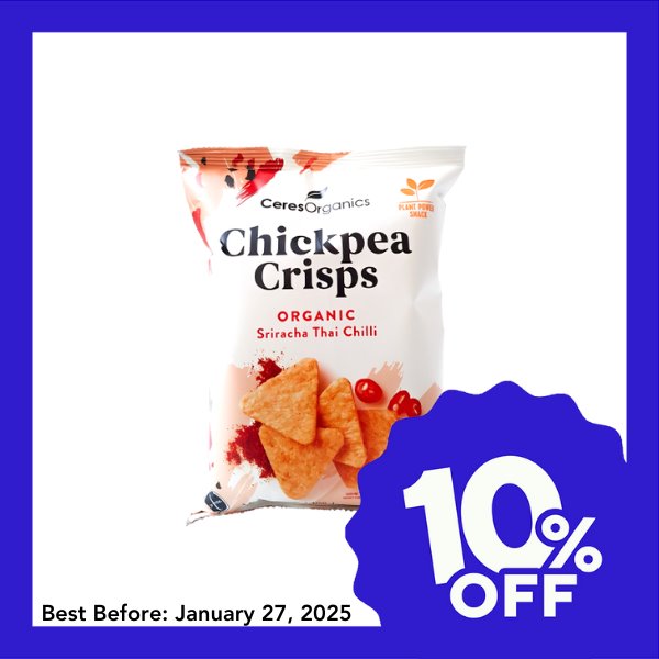 Ceres Organics Chickpea Crisps - Sriracha Thai Chilli (100g) - Organics.ph