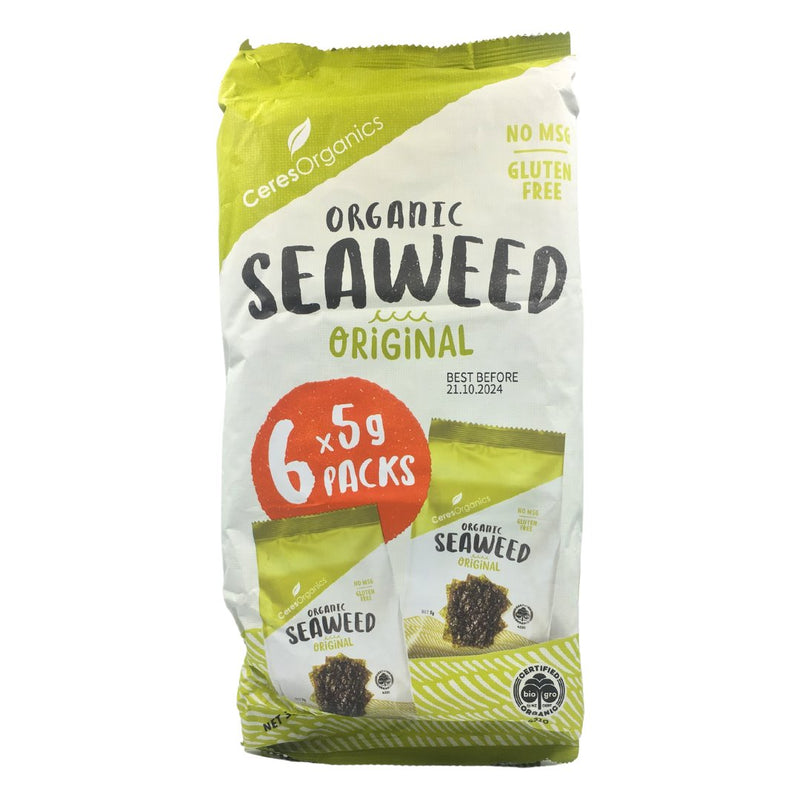 Ceres Organics Seaweed Snack Pack - Original (6 x 5g packs) - Organics.ph