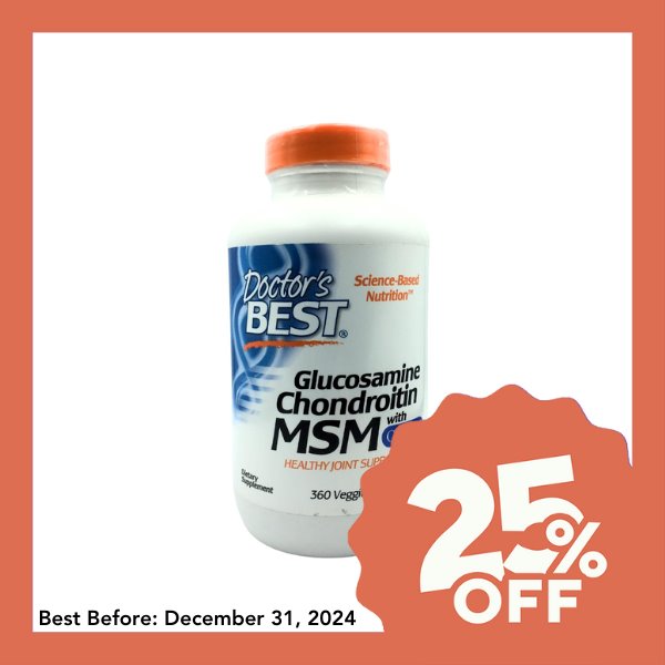 Doctor's Best Glucosamine Chondroitin MSM (360 caps) - Organics.ph