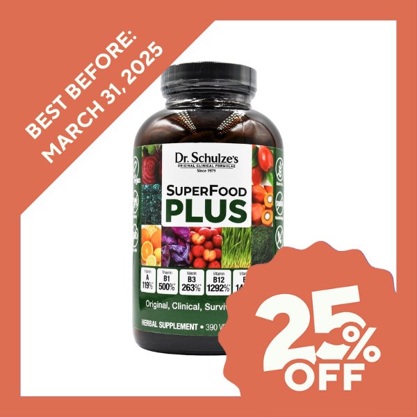 Dr. Schulze's Organic SuperFood Plus Vitamin & Mineral Herbal Concentrate (390 tablets) - Organics.ph