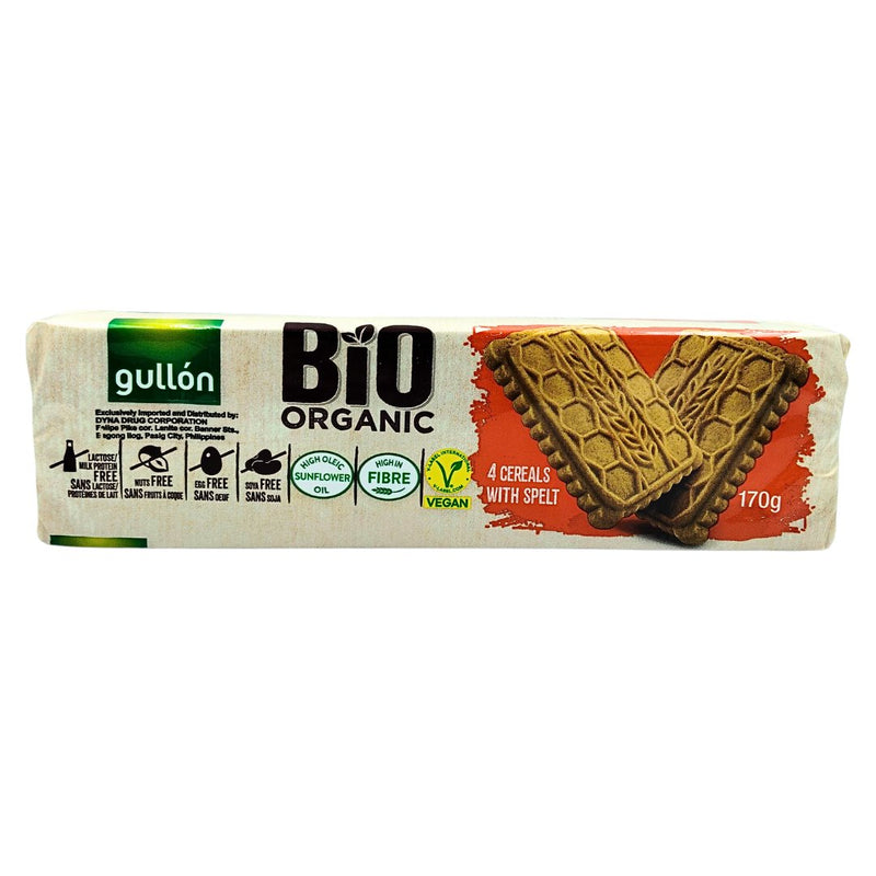 Gullon Bio Organic Biscuit - 4 Cereals With Spelt (170g) - Organics.ph