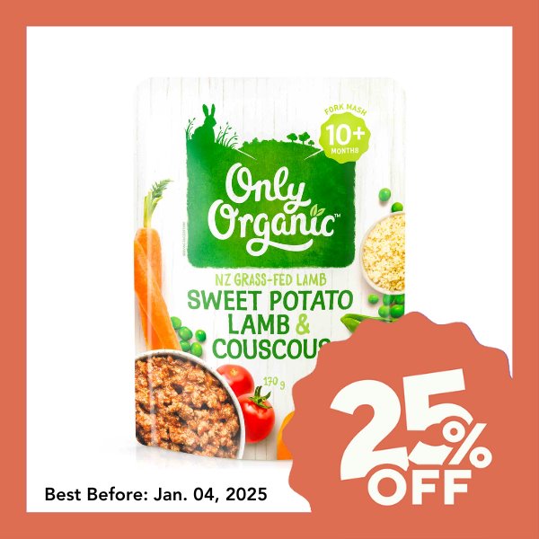 Only Organic Baby Food 10+ months - Sweet Potato Lamb & CousCous (170g) - Organics.ph