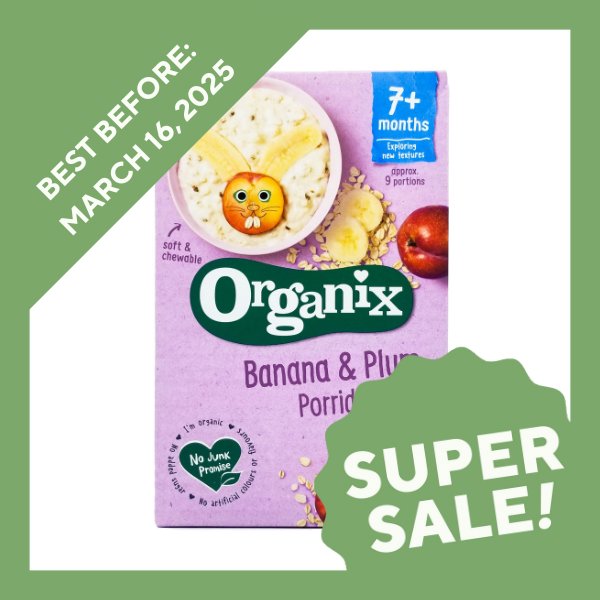 Organix Baby Food 7+ months - Banana & Plum Porridge (200g) - Organics.ph