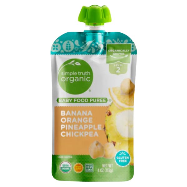 Simple Truth Organic Baby Food Puree Level 2 - Banana Orange Pineapple Chickpea (113g) - Organics.ph