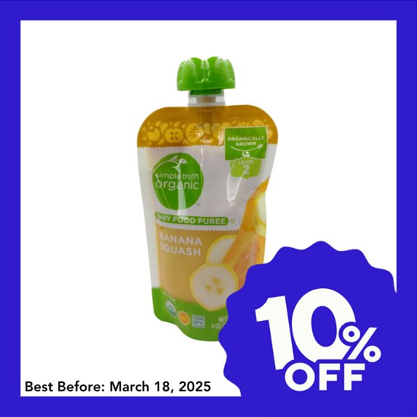 Simple Truth Organic Baby Food Puree Level 2 - Banana Squash (113g) - Organics.ph