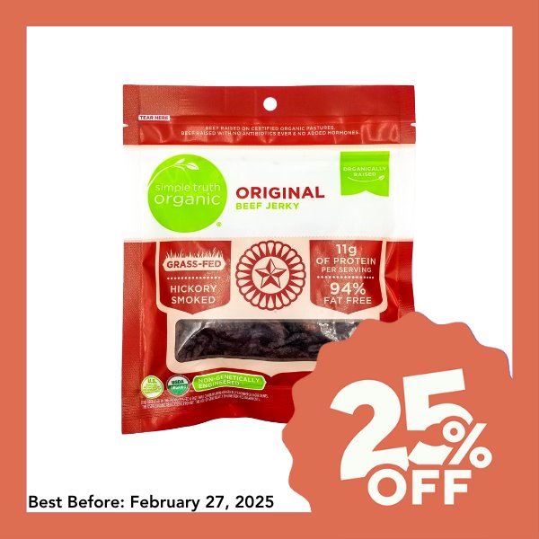 Simple Truth Organic Beef Jerky - Original (70g) - Organics.ph