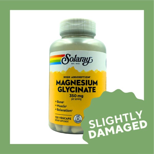 Solaray Magnesium Glycinate 350mg (120 veg caps) - Slightly Damaged - Organics.ph