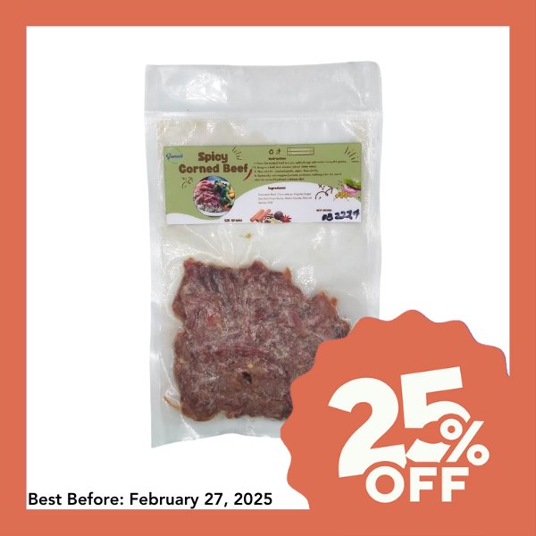 Sourced Spicy Corned Beef - Ready to Cook (125g) - Organics.ph