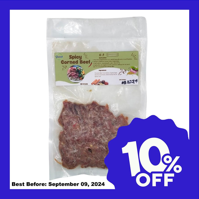 Sourced Spicy Corned Beef - Ready to Cook (125g) - Organics.ph