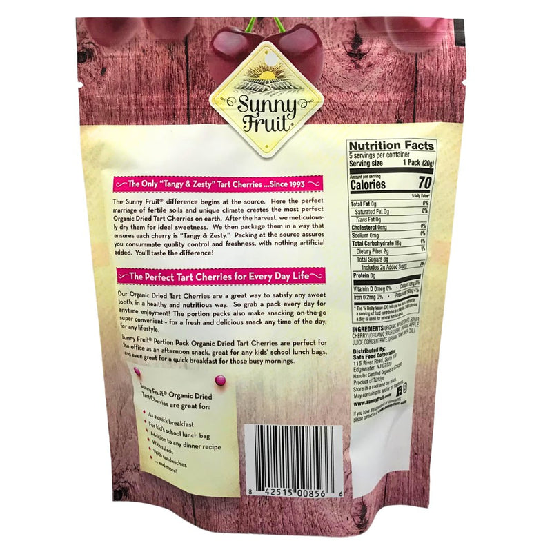 Sunny Fruit Organic Dried Tart Cherries (5 x 20g) - Organics.ph