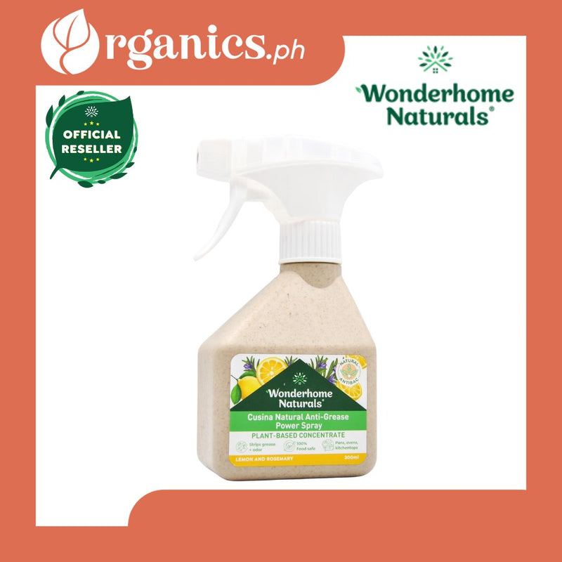 Wonderhome Naturals Cusina Kitchen Anti-Grease Power Spray - Lemon & Rosemary (300ml) - Organics.ph