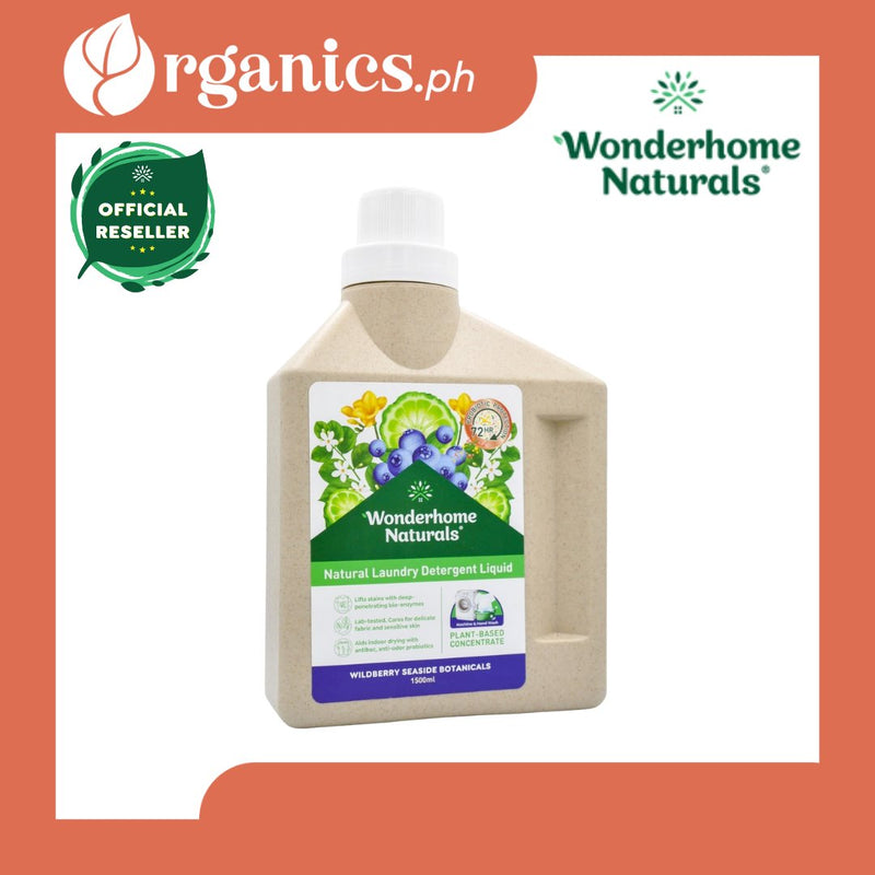 Wonderhome Naturals Laundry Detergent Liquid - Wildberry Seaside Botanicals (1500ml) - Organics.ph