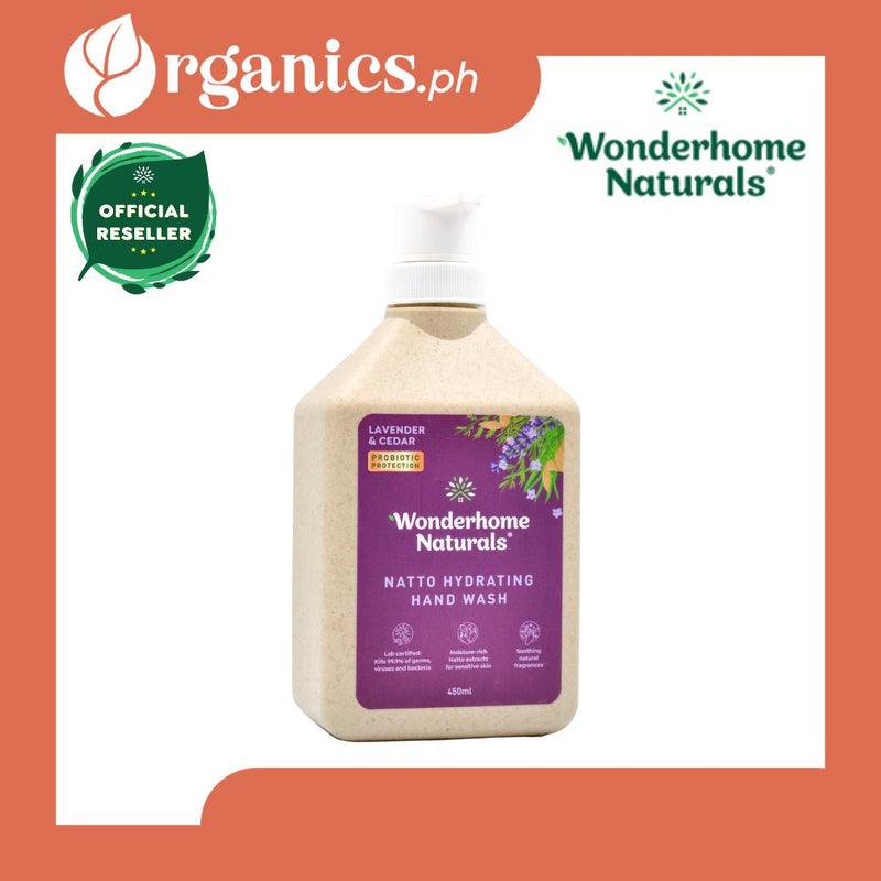 Wonderhome Naturals Natto Hydrating Hand Wash - Lavender & Cedar (450ml) - Organics.ph