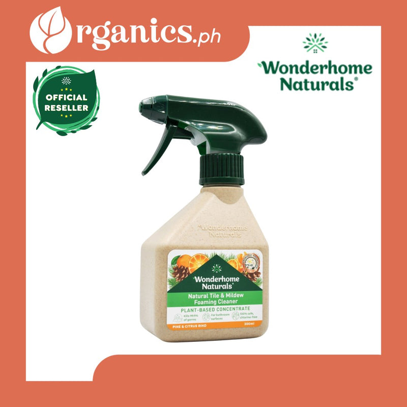 Wonderhome Naturals Tile & Mildew Foaming Cleaner - Pine & Citrus Rind (300ml) - Organics.ph