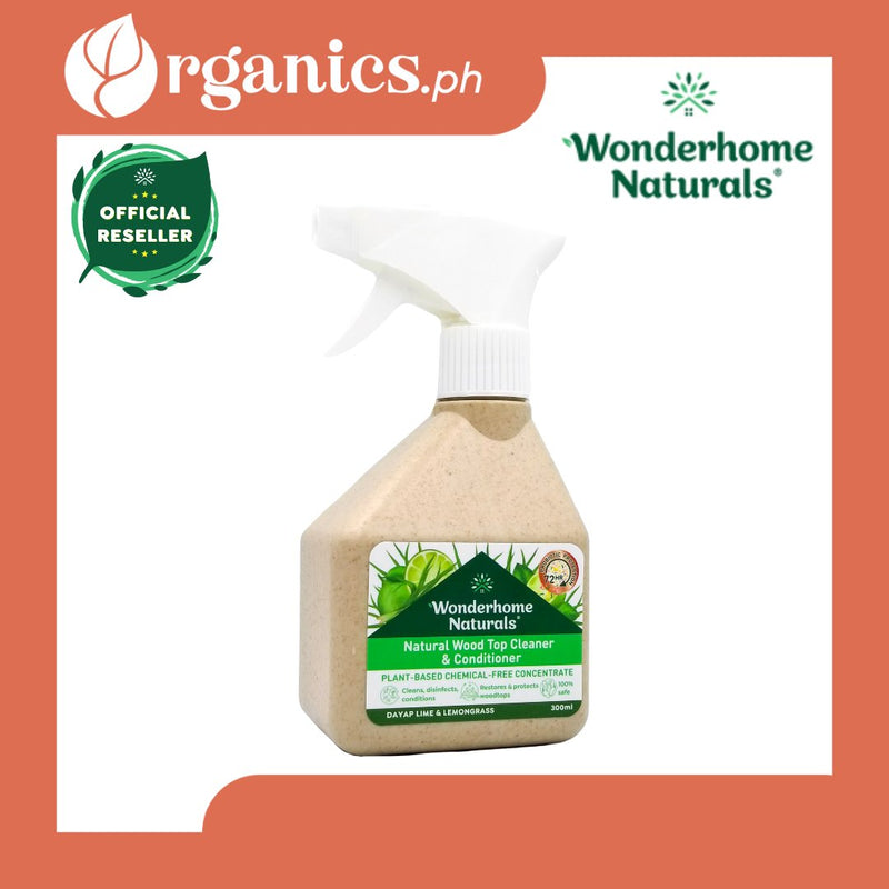 Wonderhome Naturals Wood Top Cleaner & Conditioner - Dayap Lime & Lemongrass (300ml) - Organics.ph