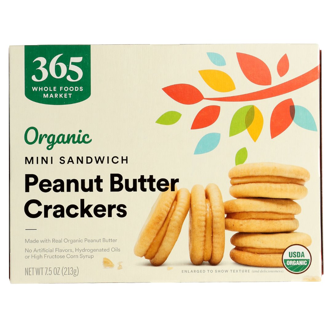 365 Organic Mini Sandwich - Peanut Butter Crackers (213g)