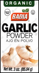 Badia Organic Garlic Powder (85.04g) - Organics.ph