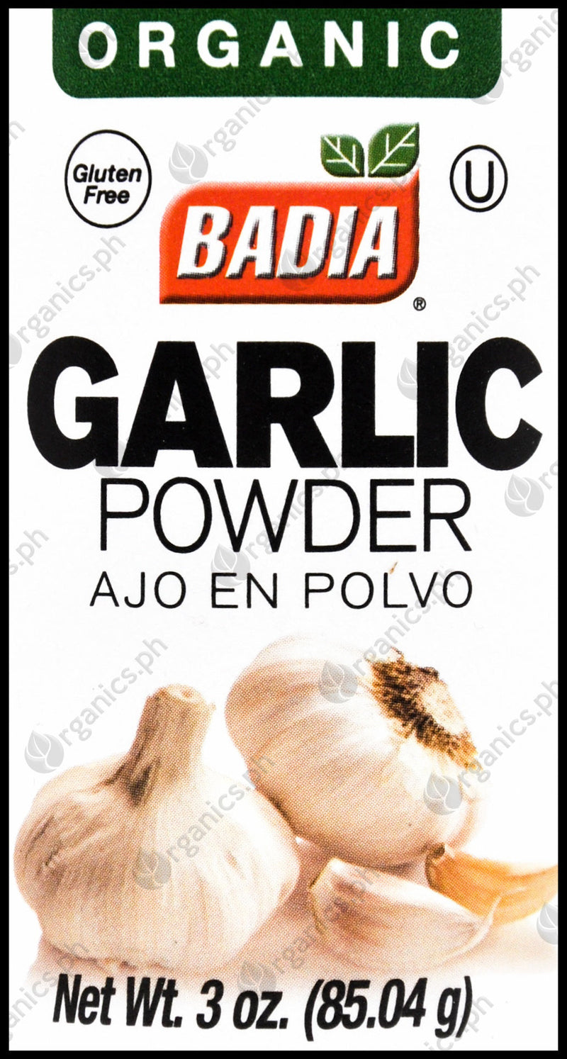 Badia Organic Garlic Powder (85.04g) - Organics.ph