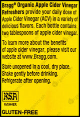 Bragg Organic Apple Cider Vinegar Refreshers Prebiotic - Ginger Lemon Honey (473ml) - Organics.ph