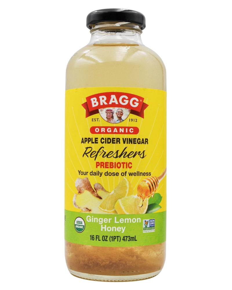 Bragg Organic Apple Cider Vinegar Refreshers Prebiotic - Ginger Lemon Honey (473ml) - Organics.ph