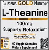 California Gold Nutrition L-Theanine 100mg (60 caps) - Organics.ph