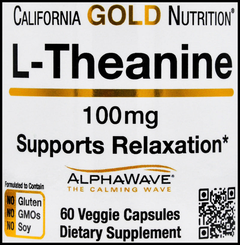 California Gold Nutrition L-Theanine 100mg (60 caps) - Organics.ph