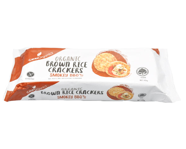 Ceres Organics Brown Rice Crackers (Smokey Barbeque) (115g) - Organics.ph