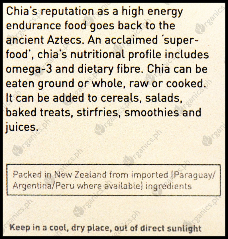 Ceres Organics Chia Seeds Black (400g) - Organics.ph