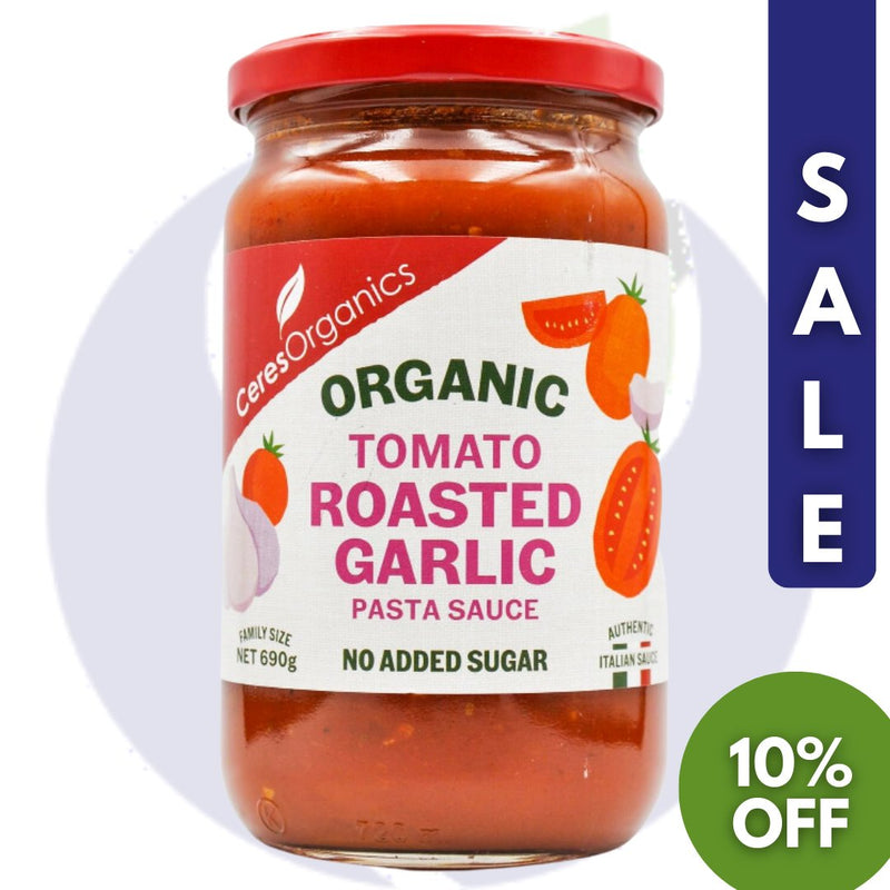 Ceres Organics Pasta Sauce - Tomato Roasted Garlic (690g) - Slightly Damaged - Organics.ph