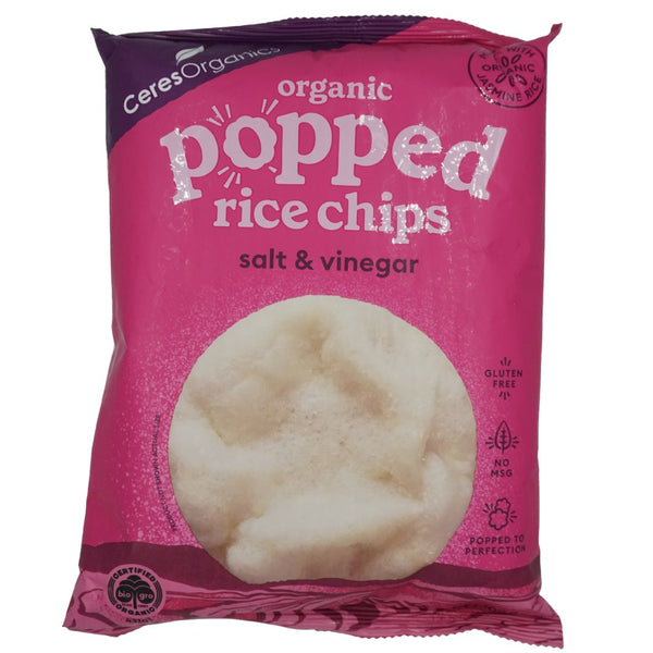 Ceres Organics Popped Rice Chips - Salt & Vinegar (100g) - Organics.ph