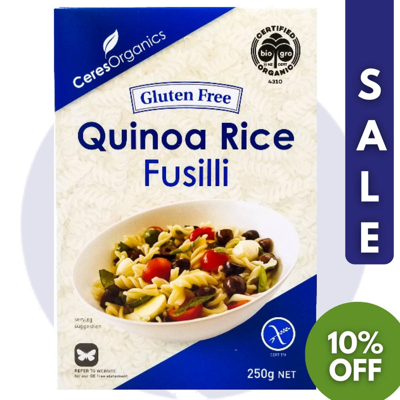 Ceres Organics Quinoa Rice Pasta (Spirals Fusilli) (250g) - Slightly Damaged - Organics.ph