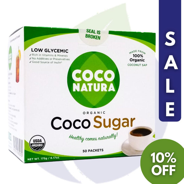 Coco Natura Organic Coconut Sugar (50 sachets) (175g) - Slightly Damaged - Organics.ph