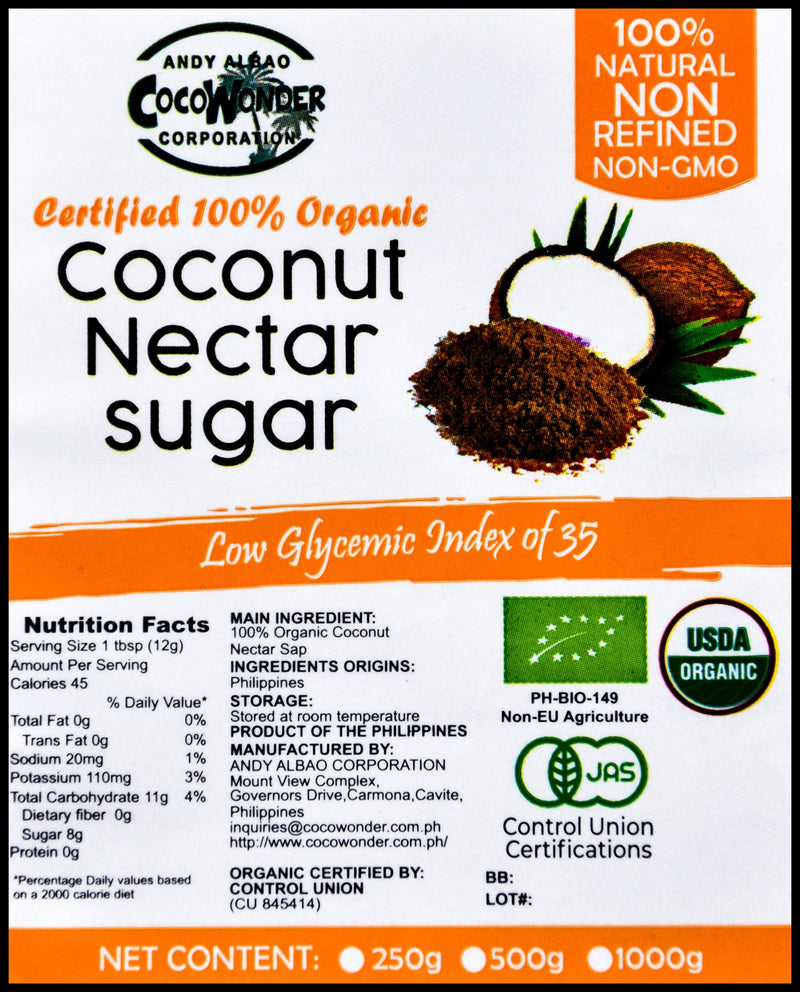 CocoWonder Organic Coconut Sugar (1kg) - Organics.ph