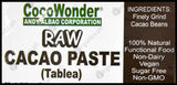 CocoWonder Organic Raw Cacao Paste - Tablea (1kg) - Organics.ph