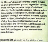 Dr. Mercola Organic Fermented Greens (270g) - Organics.ph