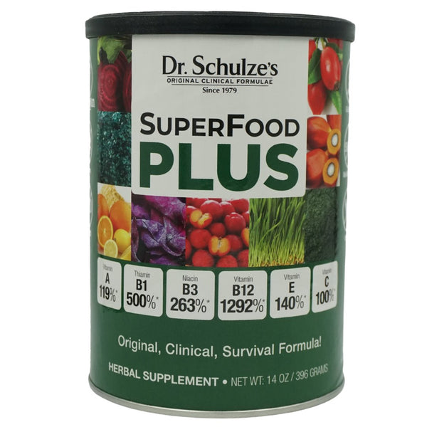 Dr. Schulze's Organic SuperFood Plus Vitamin & Mineral Herbal Concentrate (396grams) - Slightly Damaged - Organics.ph