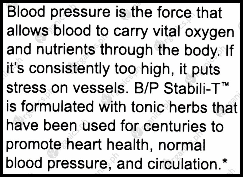 Life Seasons B/P Stabili-T Blood Pressure Support (120 caps, 30 servings) - Organics.ph