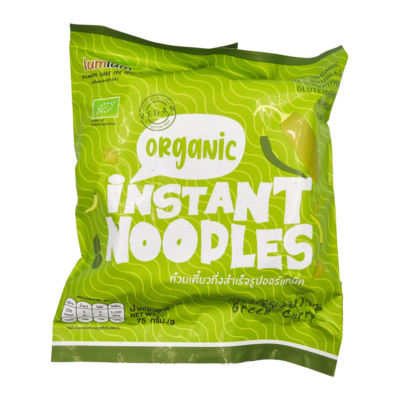 Lumlum Organic Brown Rice Instant Noodles - Green Curry - Packet (75g) - Organics.ph