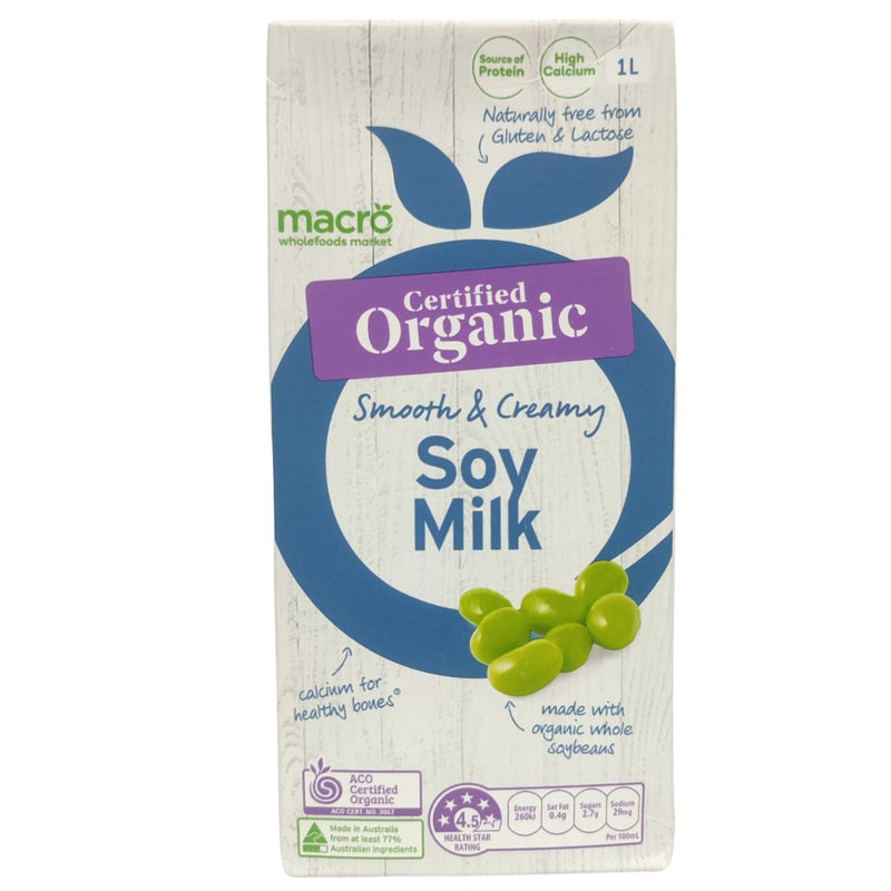 Macro Organic Soy Milk - Smooth & Creamy (1L) - Organics.ph