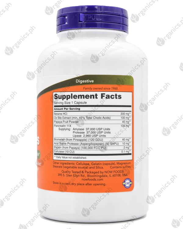 Now Super Enzymes (180 caps or tablets) - Organics.ph