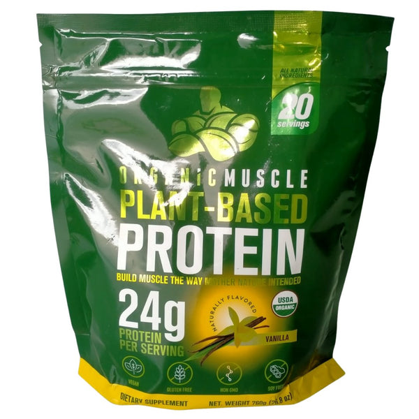 Organic Muscle Vegan Protein Powder - Vanilla - Resealable Pouch (760g) - Organics.ph