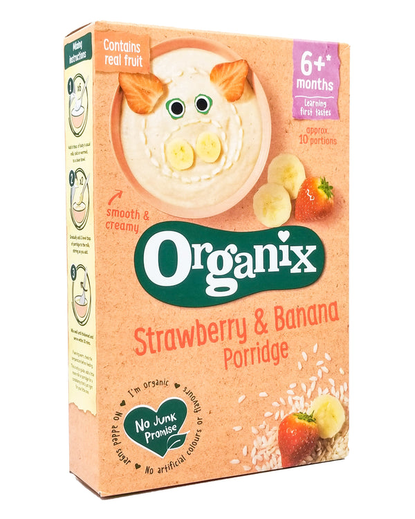 Organix Baby Food 6+ months - Strawberry & Banana Porridge (120g) - Organics.ph