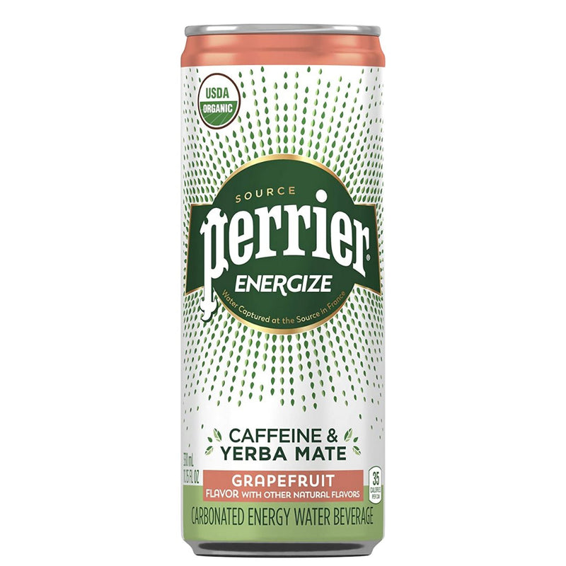 Perrier Organic Energy Drink w/ Caffeine & Yerba Mate - Grapefruit (330ml can) - Organics.ph