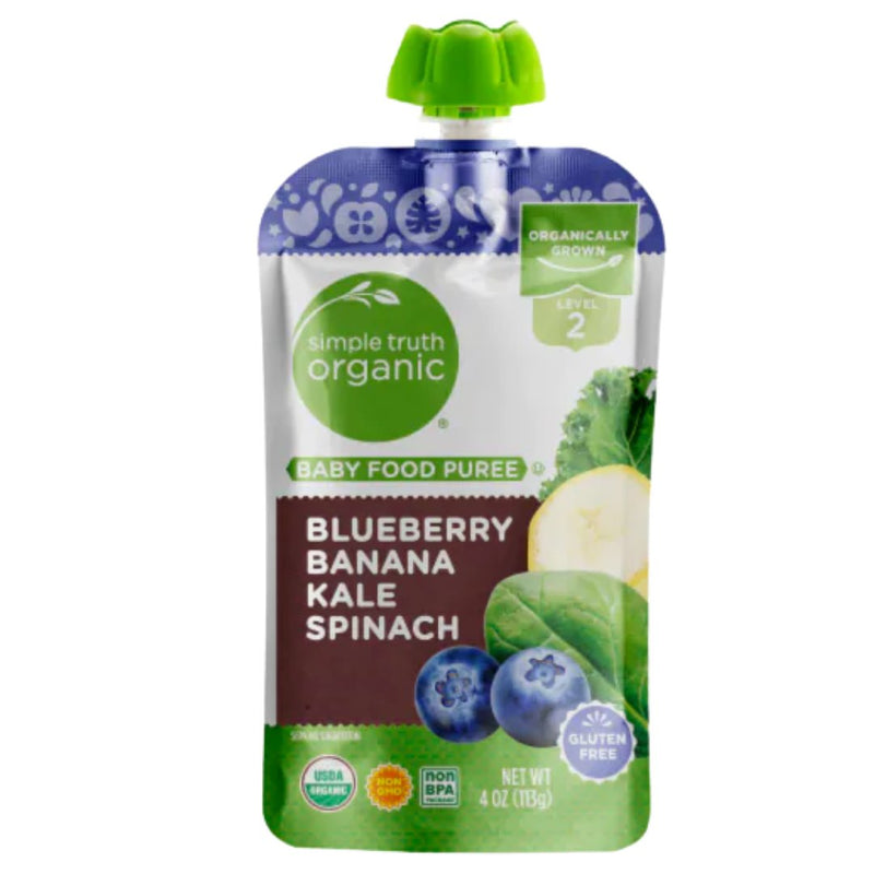 Simple Truth Organic Baby Food Puree Level 2 - Blueberry Banana Kale Spinach (113g) - Organics.ph