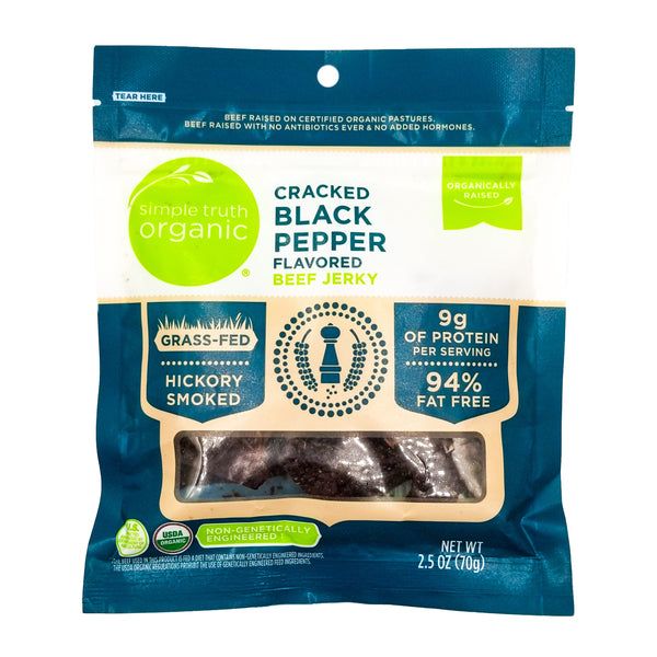 Simple Truth Organic Beef Jerky - Black Pepper (70g) - Organics.ph